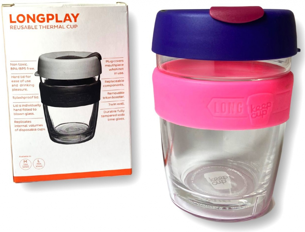 Keep cup sklo fialový 340 ml