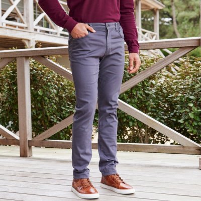 Blancheporte Tvilové rovné kalhoty antracitová – Zboží Dáma