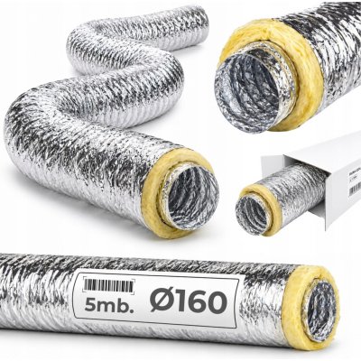Flexibilní izolovaná vzduchotechnická hadice Lindab 160 mm 5 m – Hledejceny.cz