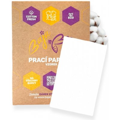 BajaBee Vzorek pracího papírku Cotton Fresh 1 praní – Hledejceny.cz