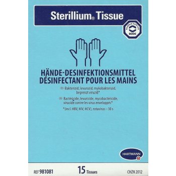 Hartmann Sterillium Tissue dezinfekční kapesníčky 15 ks od 113 Kč -  Heureka.cz