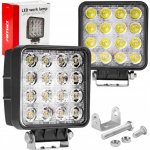 AMIO LED pracovní světlo 16x LED AWL05 EMC 108x108 48W FLAT 9-60V – Zboží Mobilmania