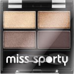 Miss Sporty Quattro Studio Quadruple oční stíny 403 Smoky Brown Eyes 5 g – Zboží Dáma