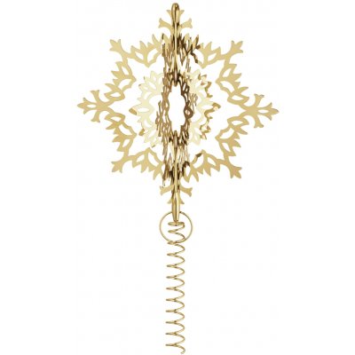 Georg Jensen Pozlacená vánoční ozdoba špice na stromeček Ice Flower, zlatá barva – Hledejceny.cz