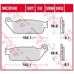 TRW Přední brzdové destičky TRW / Lucas Honda VT 1100 C Shadow 1994 - 1998 směs SRT