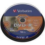 Verbatim DVD-R 4,7GB 16x, cake 10ks (43523) – Hledejceny.cz