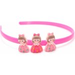 Dětská čelenka s ozdobami růžová – Zboží Dáma