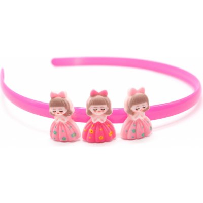 Dětská čelenka s ozdobami růžová – Zboží Dáma