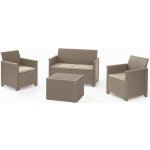 KETER EMMA 2 SEATER Set zahradní s úložným stolem, cappuccino/písková – Hledejceny.cz