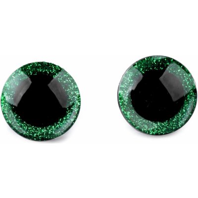 Glitrové bezpečnostní oči Ø25mm (Pár) Barva: Zelená – Zboží Dáma