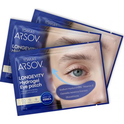 Tomas Arsov LONGEVITY Hydrogelové polštářky pod oči 3 x 3,6 g – Hledejceny.cz