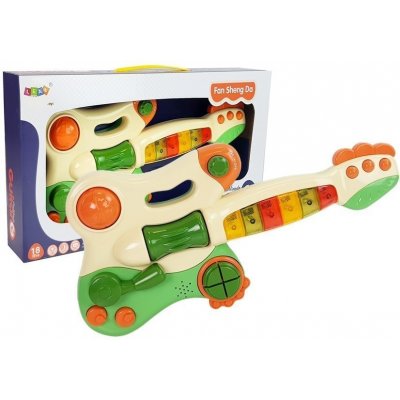 LEAN Toys Interaktivní dětská klavírní kytara zvuk světle zelená