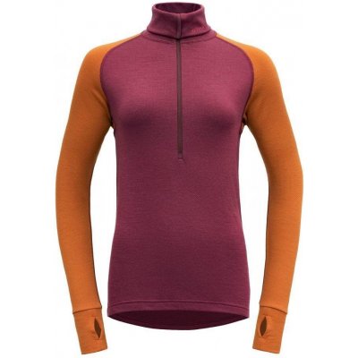 Devold dámský rolák se zipem Expedition merino 235 Zip Neck 2022 Beetroot/Flame – Zboží Mobilmania