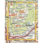 KČT 86 Okolí Brna - Moravský kras - nástěnná turistická mapa 60 x 90 cm Varianta: mapa v dřevěném rámu, Provedení: Ticiago bílý