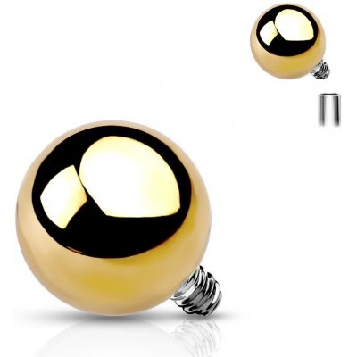 Šperky4U náhradní zlacená kulička k labretě ND003GD-1203 – Zboží Dáma