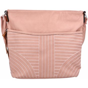 Trendová dámská koženková crossbody Perlita růžová