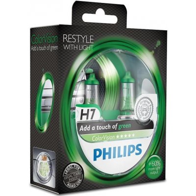 Philips ColorVision Green 12972CVPGS2 H7 PX26d 12V 55W – Zboží Mobilmania