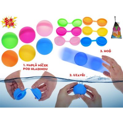 Sun Fun míčky na vodu 6 cm znovupoužitelné 6 ks – Hledejceny.cz