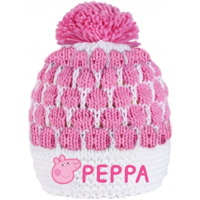 Dívčí čepice Prasátko Peppa 5239925 růžová/ bílá – Zboží Mobilmania