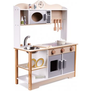 LULILO 5548 Dětská kuchyňka dřevěná 68x25,5x85 cm bílá