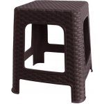 Mega Plast, Taburet I polyratan, 36 x 33 x 33 cm, wenge – Zboží Dáma