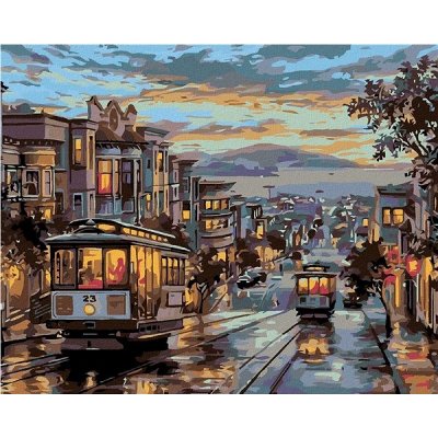 ZUTY Malování podle čísel NOČNÍ TRAMVAJ 40 x 50 cm – Zboží Mobilmania