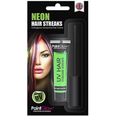 Smiffys barva na vlasy zelená v řasence UV 15 ml
