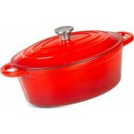 MagicHome Pekáč Castora line, oválny, kastról, 30 cm, 4,4 lit. s pokrievkou, smaltovaná liatina – Zboží Dáma