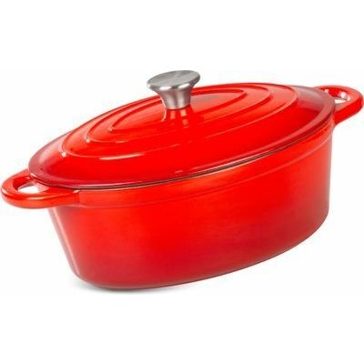 MagicHome Pekáč Castora line, oválny, kastról, 30 cm, 4,4 lit. s pokrievkou, smaltovaná liatina – Zboží Dáma