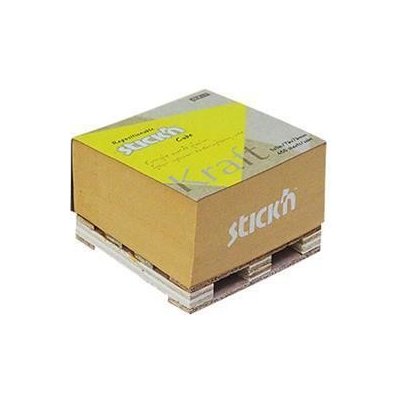 Stick´n Samolepicí bloček Kraft Cube, hnědá barva, 76x76 mm, 400 listů, mini paleta STICK N 21816 ,balení 400 ks – Hledejceny.cz