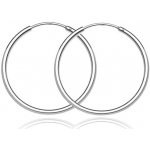 Šperky eshop stříbrné kruhy jednoduchý lesklý design A18.8 – Sleviste.cz