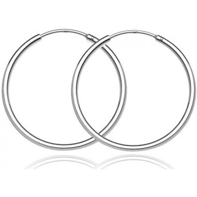 Šperky eshop stříbrné kruhy jednoduchý lesklý design A18.8 – Zboží Mobilmania