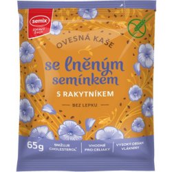 SEMIX Ovesná kaše omega3 s čokoládou a kešu ořechy bez lepku 65 g