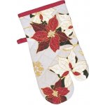 SCANquilt chňapka RUKAVICE DEKORO vánoční hvězdy červenobílá 14 x 31 cm – Hledejceny.cz