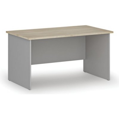 PRIMO Kancelářský psací stůl rovný GRAY, 1400 x 800 mm, šedá/dub přírodní – Zboží Mobilmania