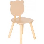 Atmosphera for kids Dětská dřevěná židlička nohy FJELLA medvěd béžová – Zboží Dáma