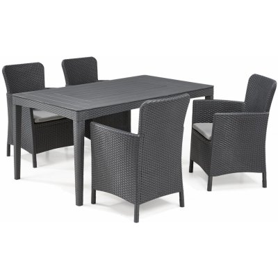 Keter Sada zahradního nábytku Girona Miami, 5/7dílná (antracitová, 5dílná) – Zboží Dáma Keter Sada zahradního nábytku Girona Miami, 5/7dílná (antracitová, 5dílná) – Zboží Dáma