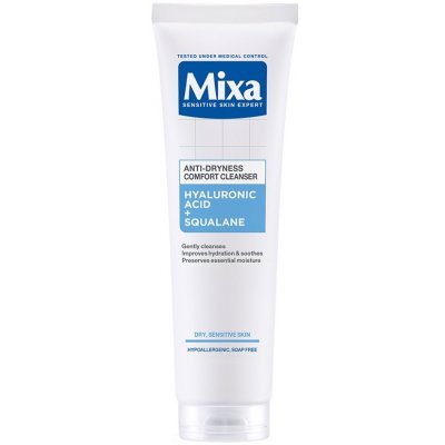 Mixa Hyaluronic Acid + Squalane Anti-Dryness Comfort Cleanser hydratační a zklidňující čistící gel 150 ml – Sleviste.cz
