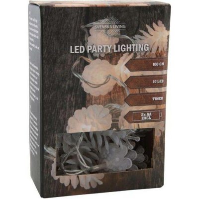 HIT Led řetěz x10 ozdoby s glitry 2xaa – Hledejceny.cz