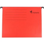 VICTORIA Závěsné zakládací desky, A4, červené 25 ks – Zboží Živě