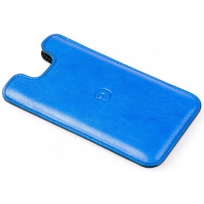 Pouzdro DannyP kožené obal na iPhone 5 / 5S / SE2016 modré