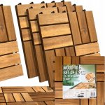 Linder Exclusiv terasové dlaždice 30 x 30 cm akácie 11 ks – Sleviste.cz