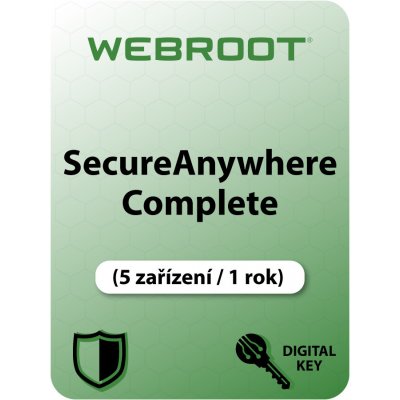 Webroot SecureAnywhere Complete EU 5 lic. 1 rok (WSAC5-1EU) – Hledejceny.cz