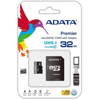 ADATA microSDHC 32GB Class 10 AUSDH32GUICL10-RA1