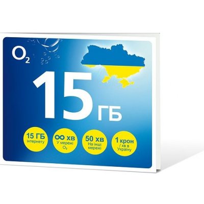 O2 Předplacená karta GO Ukrajina 15 GB – Zboží Živě