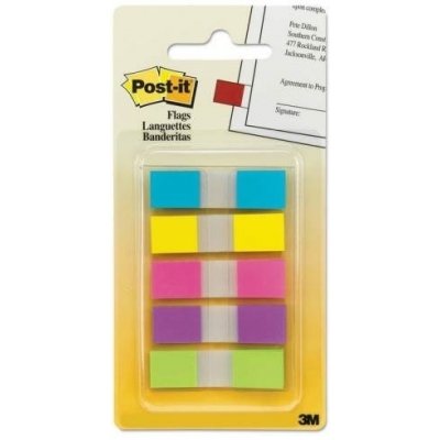 Záložky Post-it 683-5 CB, 11,9x43,2 mm, 5 x 20 záložek – Hledejceny.cz