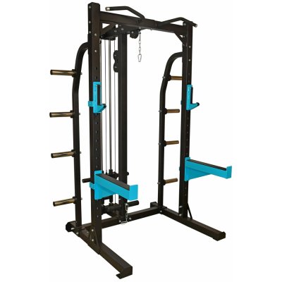 FitnessLine Posilovací stroj na činky se zádovou kladkou s montáží 120x160x230 cm – Zbozi.Blesk.cz