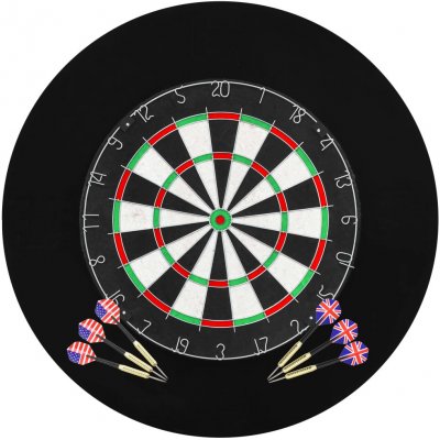 Prolenta Premium Professionelles Dartboard Sisal mit 6 Darts und Surround