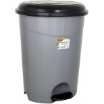 PlasticForte Koš odpadkový nášlapný 50l bílý 63,5x41x36cm plast – Hledejceny.cz