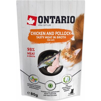 Ontario Cat Chicken and Crab in Broth 80 g – Zboží Mobilmania